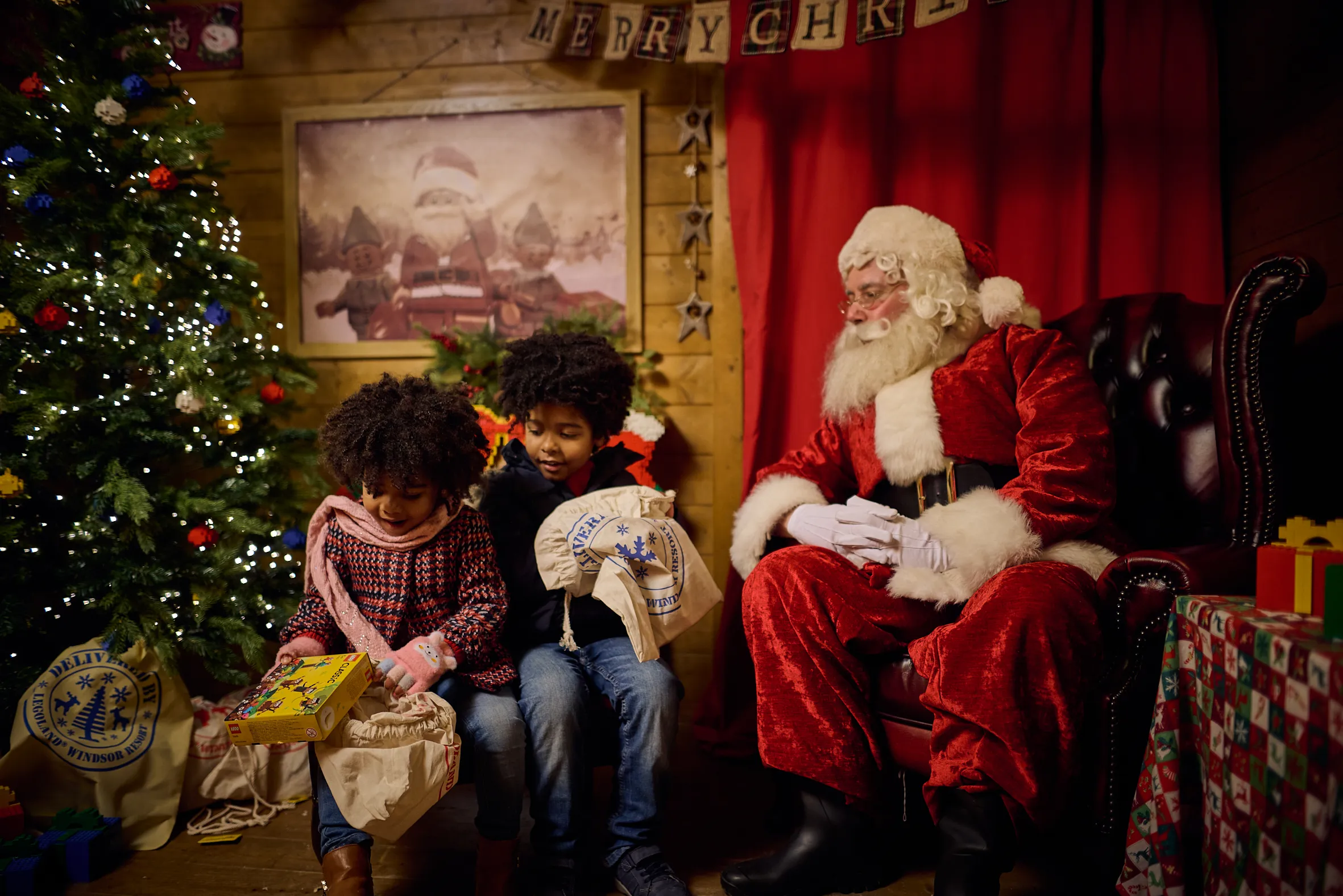 Children With Father Christmas At LEGOLAND Windsor