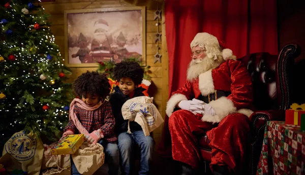 Children With Father Christmas At LEGOLAND Windsor